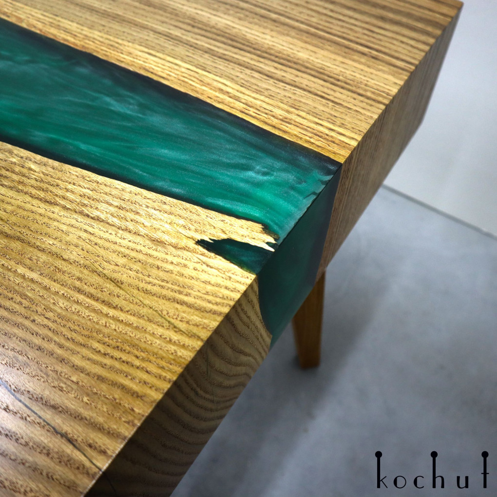 Office desk Dryad Oak, epoxy resin, polyurethane