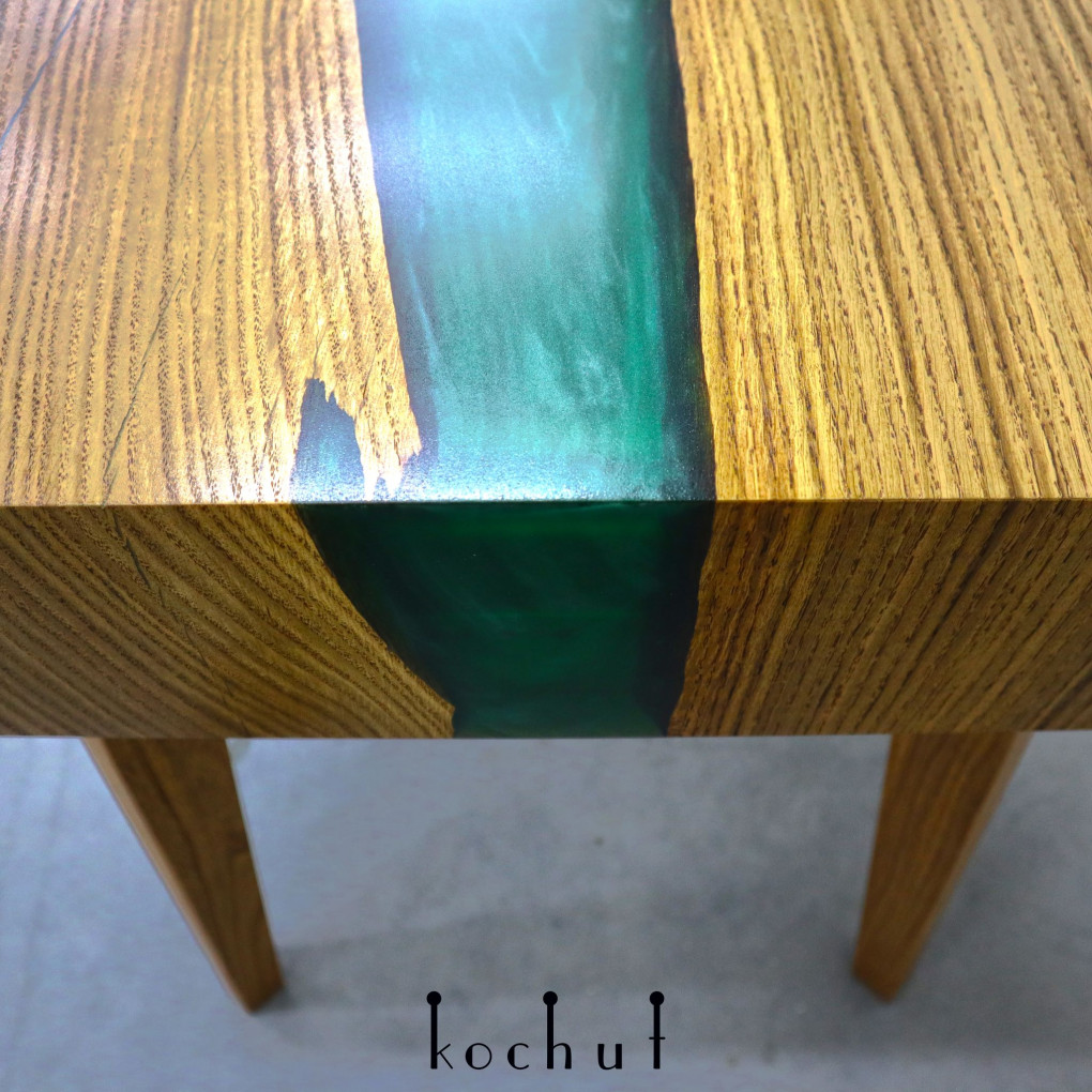 Office desk Dryad Oak, epoxy resin, polyurethane