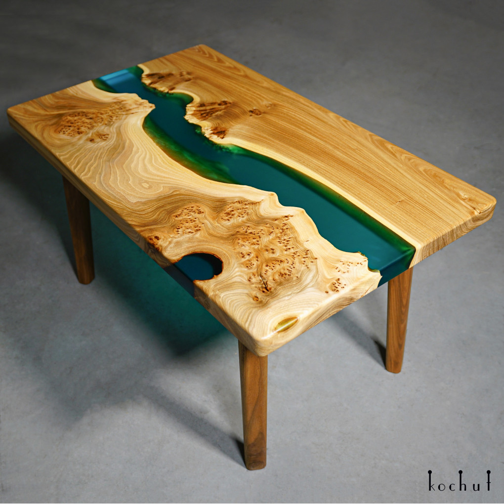 Coffee table Quando | Elm, epoxy resin