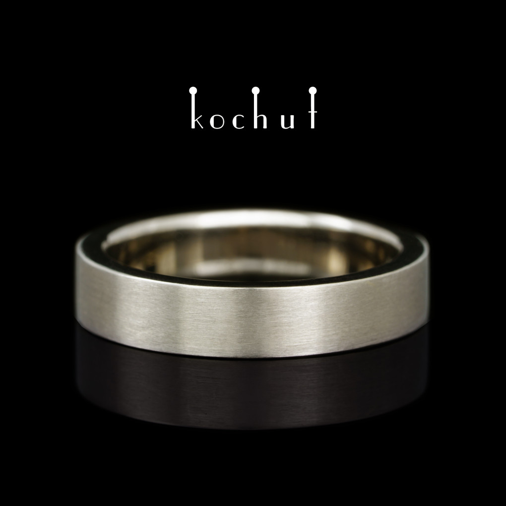 Wedding ring «Aristocrats». White gold 