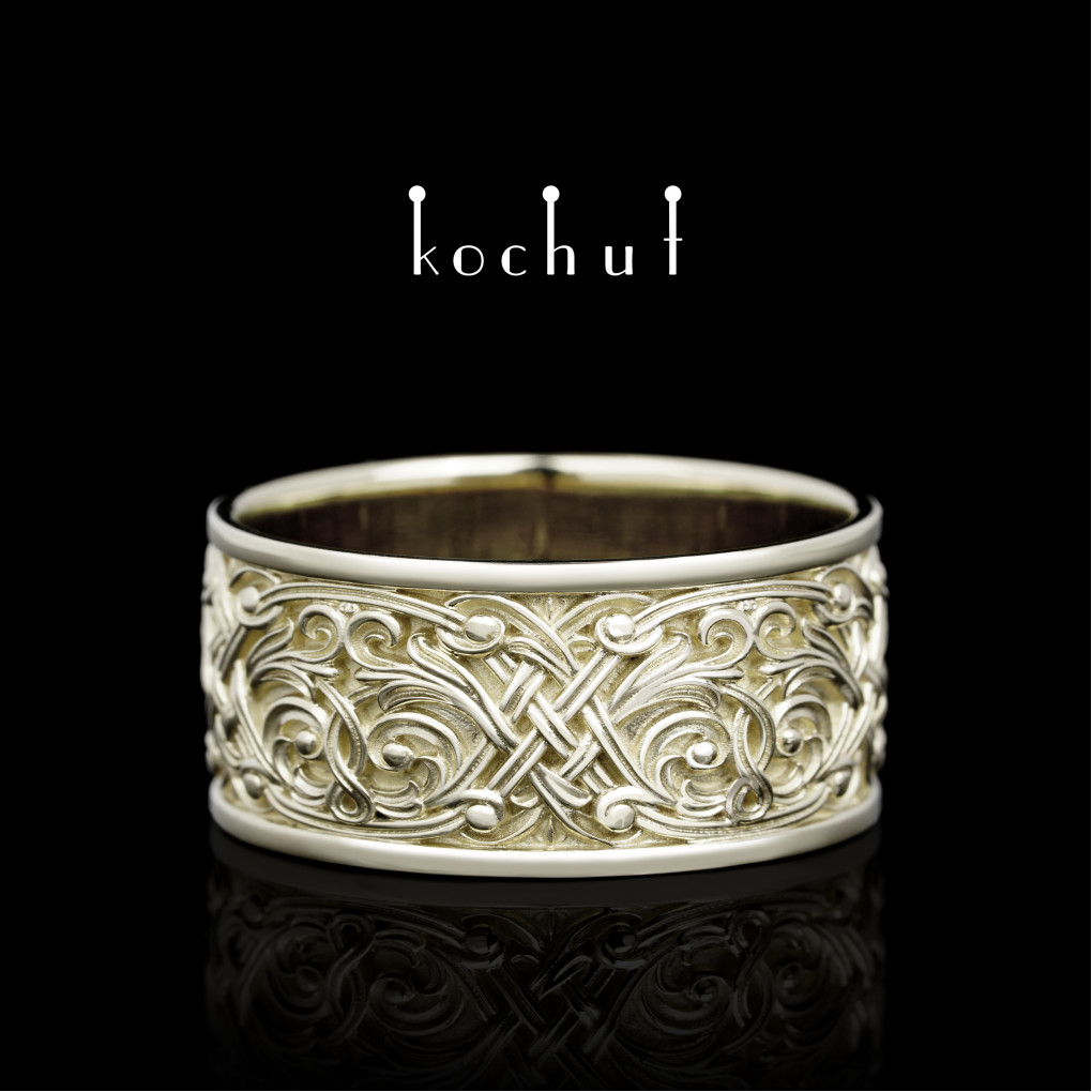 Wedding Ring «The Venetian Night». White gold