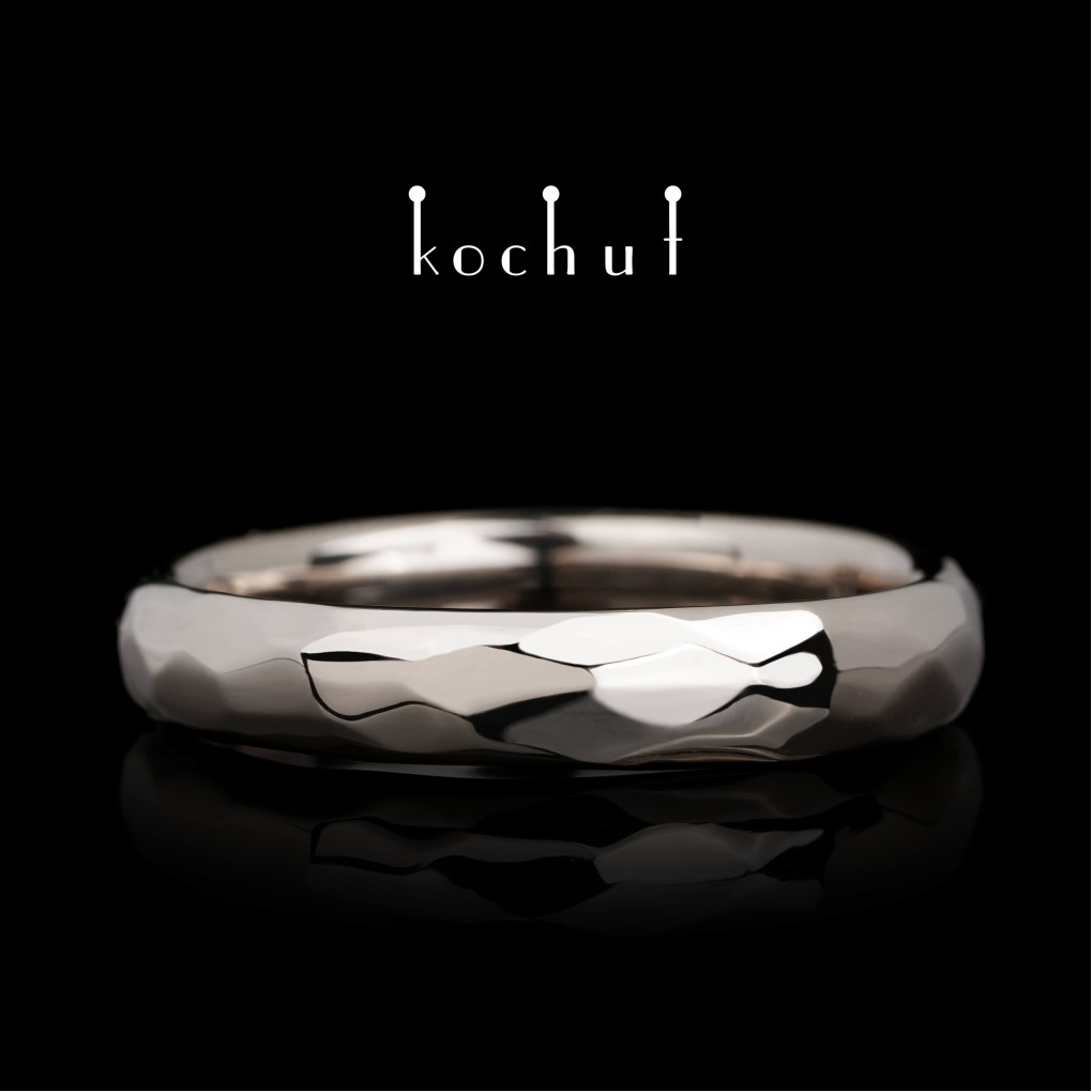 Wedding ring «Absolute». Palladium gold