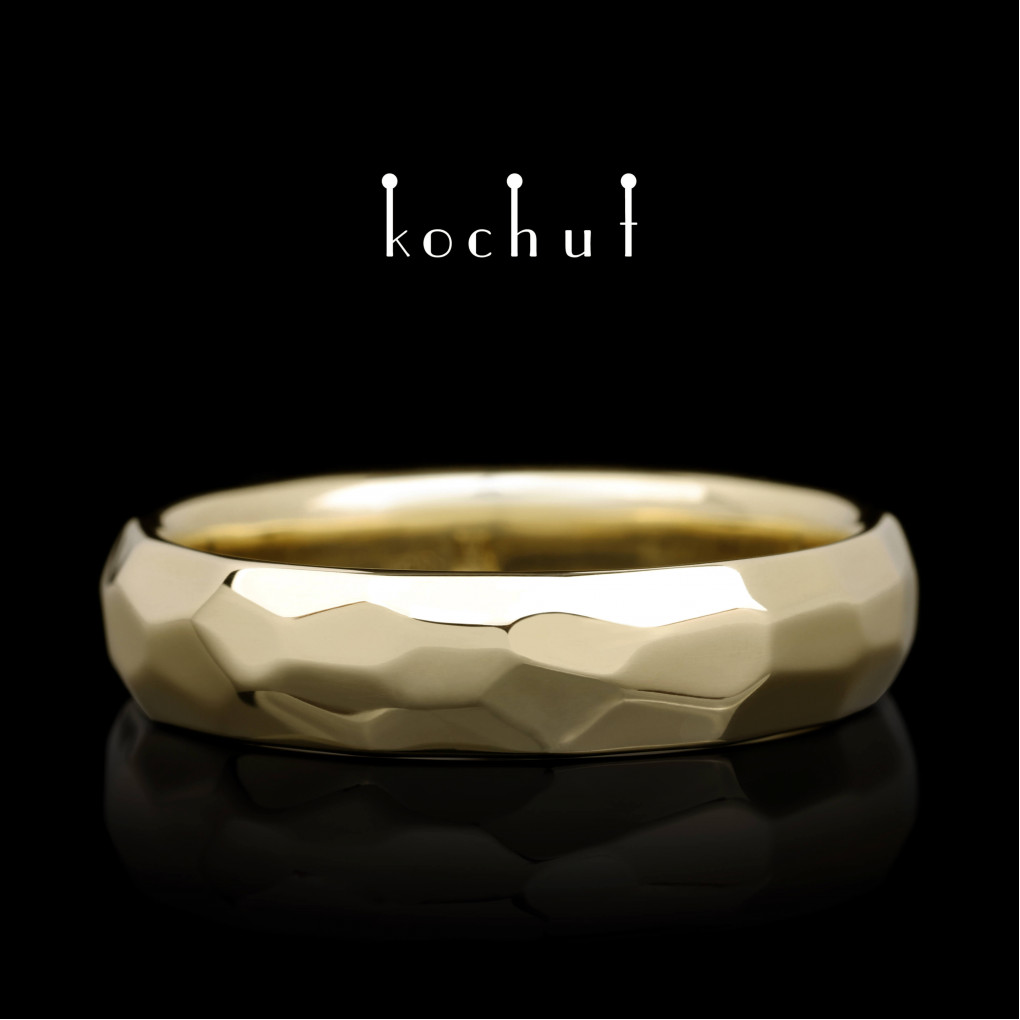 Wedding ring «Absolute». Yellow 14K gold 