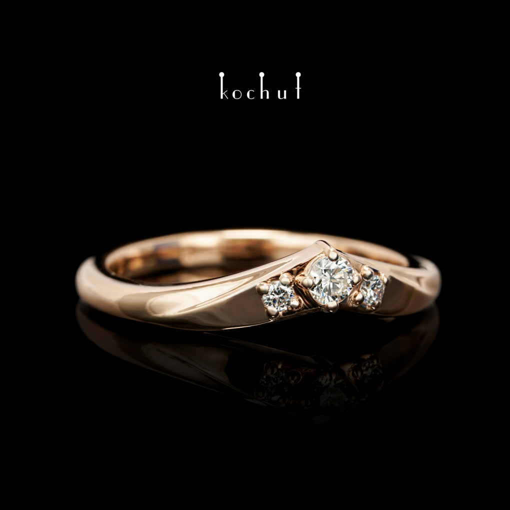 Ring My Lady | Red gold, diamonds