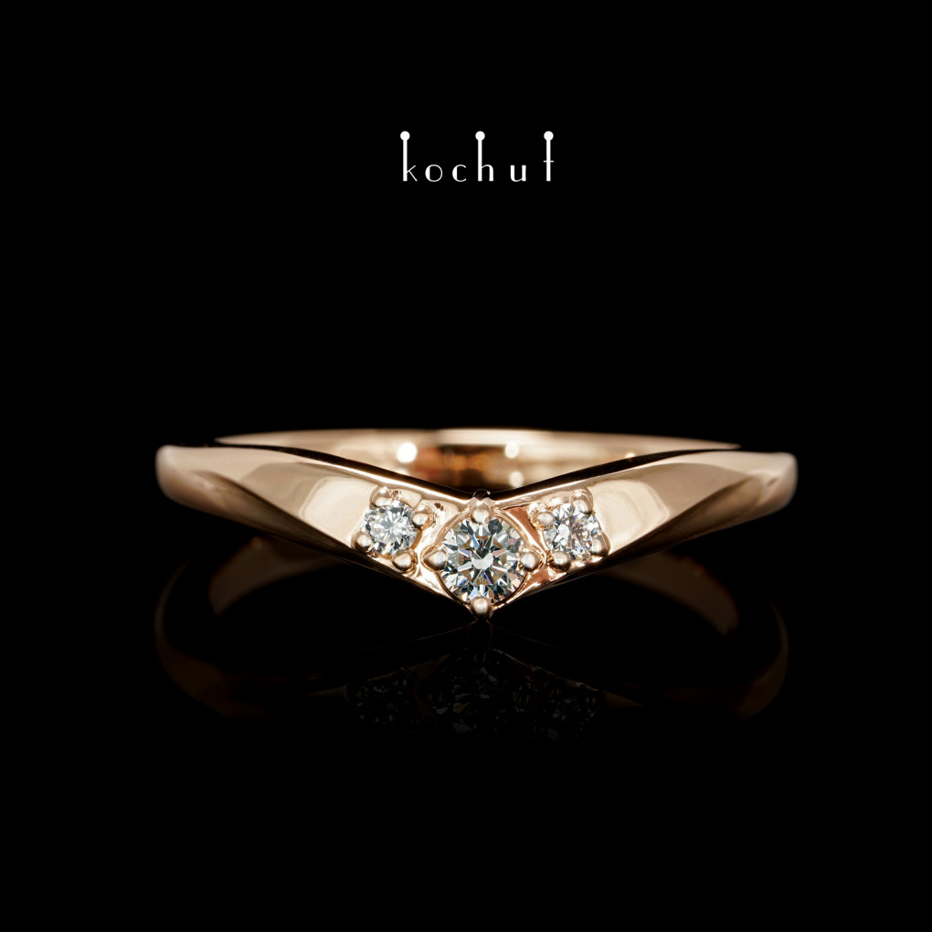 Ring My Lady | Red gold, diamonds