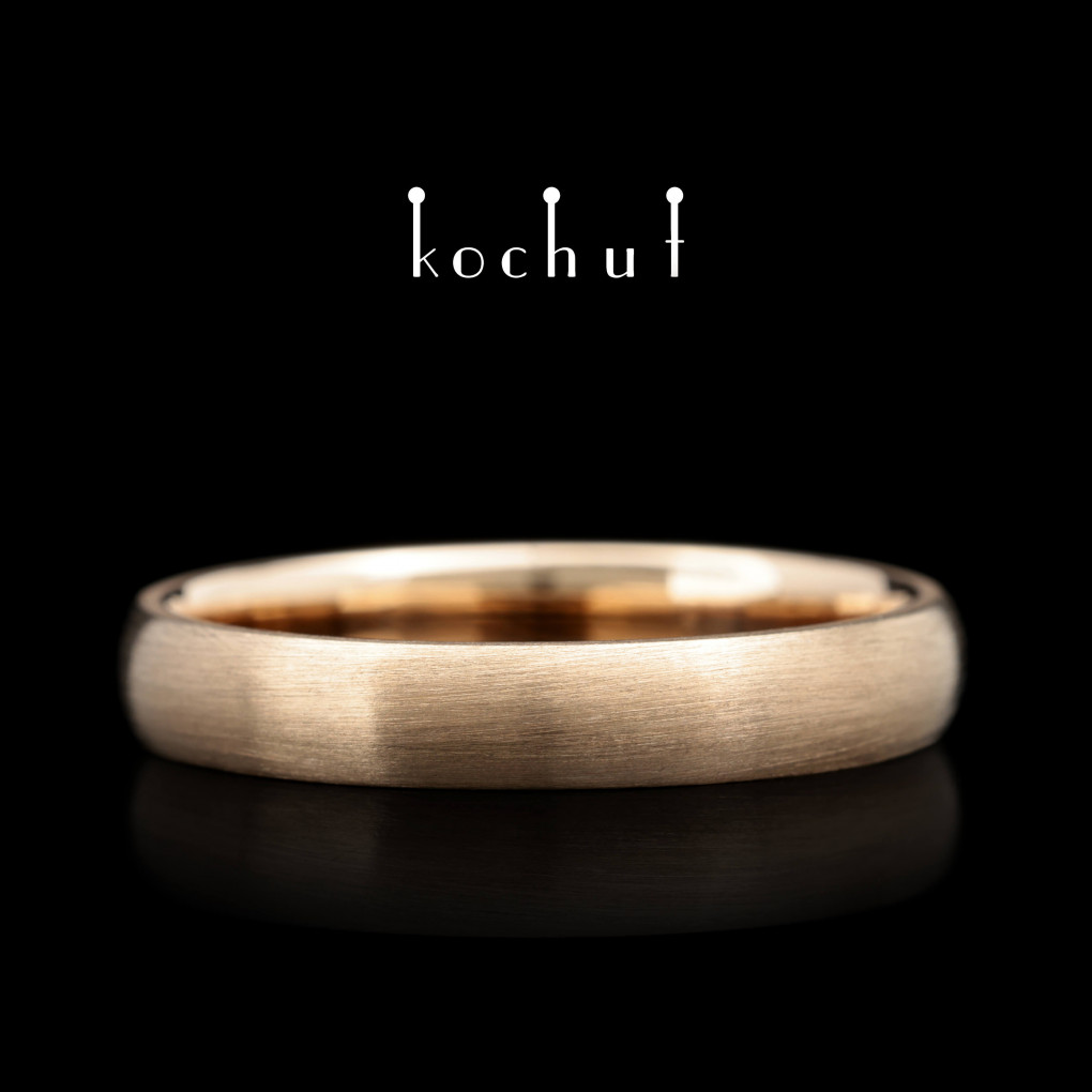 Wedding ring «Originals». Red gold