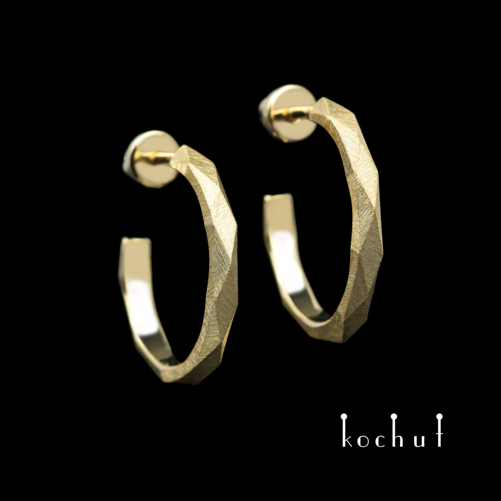 Earrings «My Queen». Yellow gold