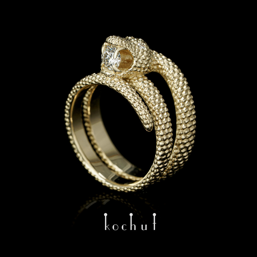 Ring Love of the shrew | Yellow gold, diamonds