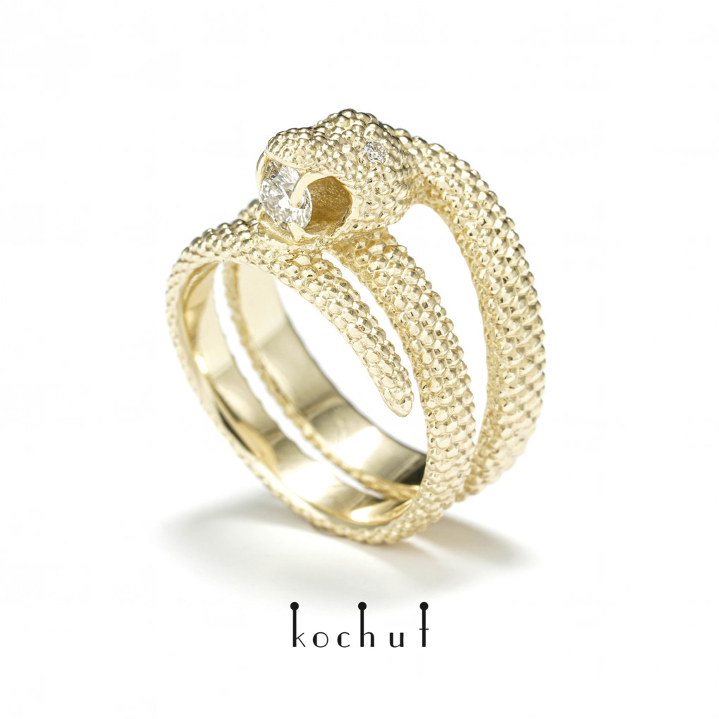 Ring Love of the shrew | Yellow gold, diamonds
