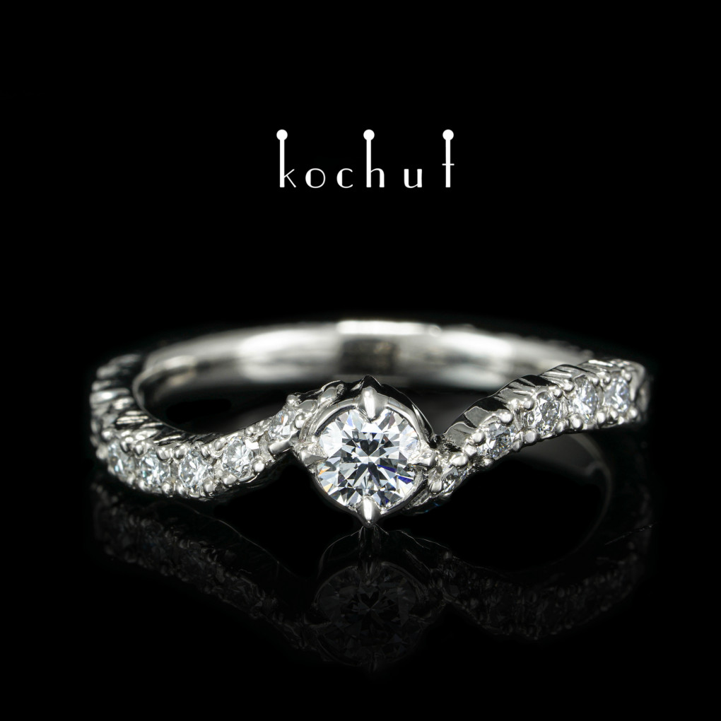 Ring «Star of Earendil». Platinum, diamonds