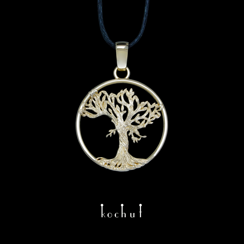 Pendant Tree of unity White gold