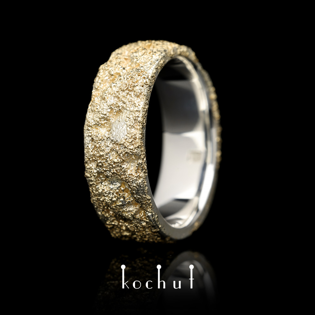 Ring Body and soul | Silver, fusing yellow gold