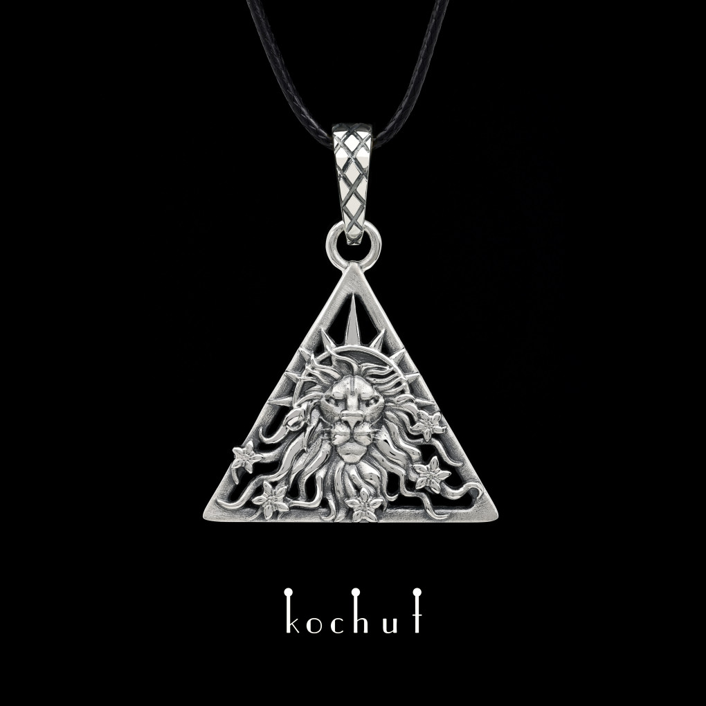 Pendant «Leo». Silver, oxidized