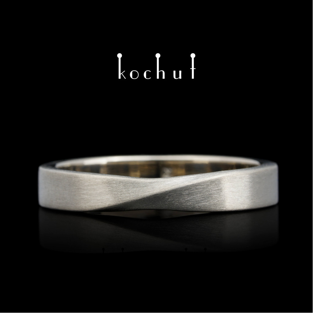 Wedding ring «My inspiration». White gold