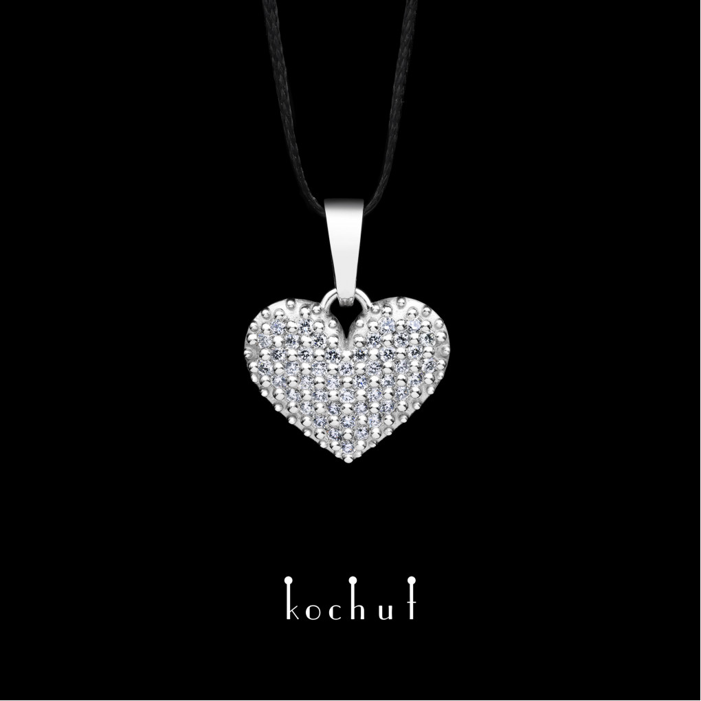 Pendant «Love of a thousand stars». Platinum, diamonds