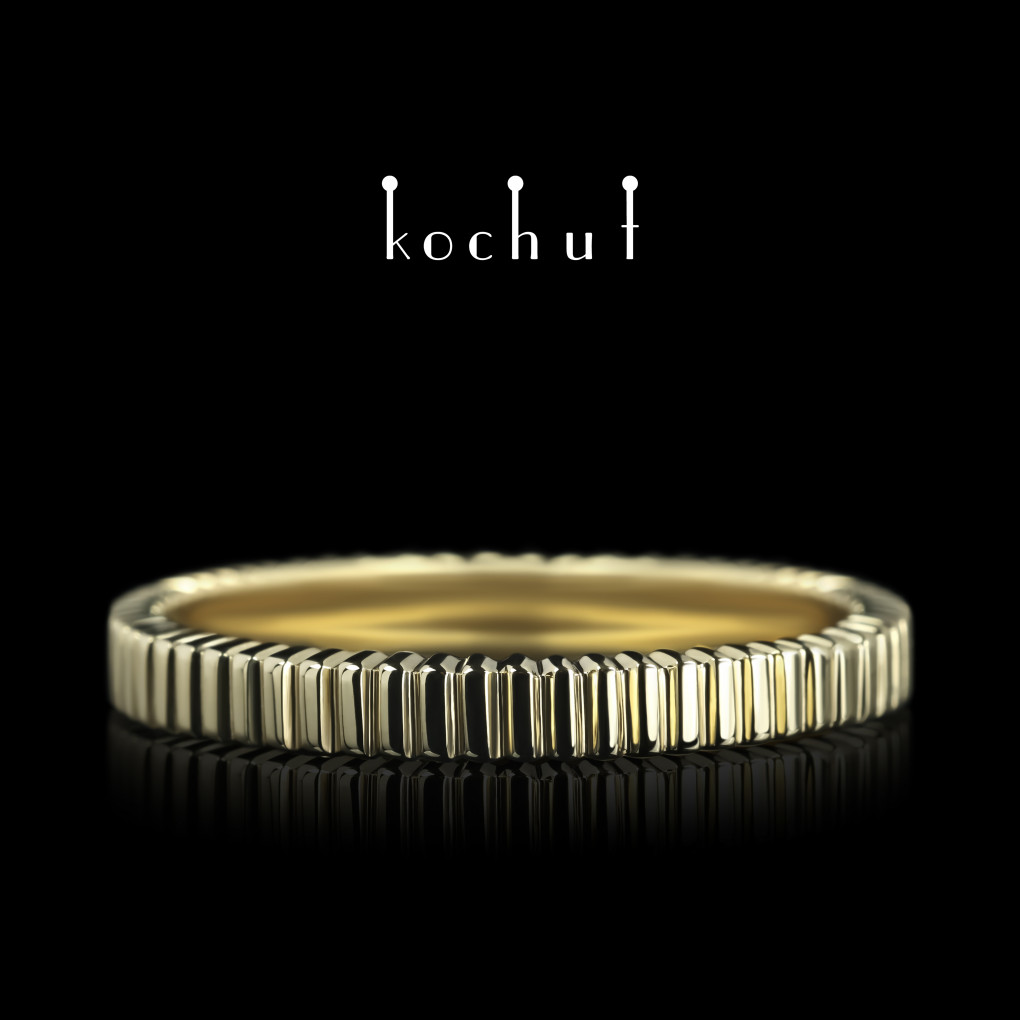 Ring «Facets of Character: Resilience». Yellow gold