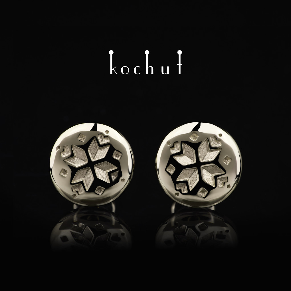 Earrings «Alatyr». White gold